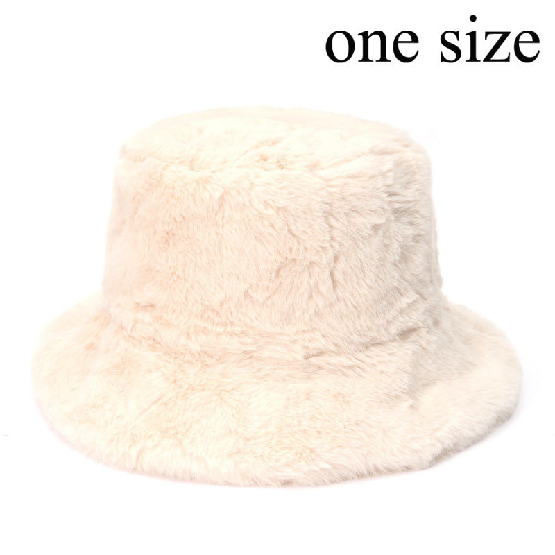 Unisex faux fur animal print bucket hat - product photo 9