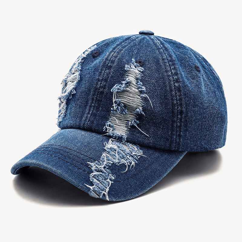 Unisex Distressed Washed Denim Baseball Caps