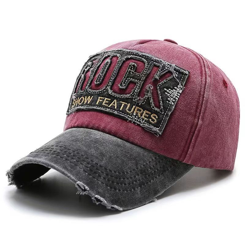 Embroidered Stitching Washed Cotton Baseball Hat