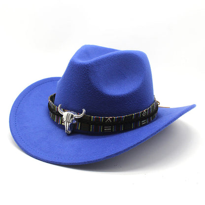 Unisex western felt wide brim cowboy hat - product photo 17