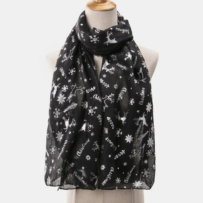 Christmas print winter scarf - product photo 3