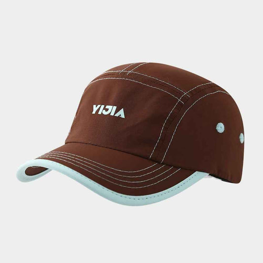 Kids Beige Contrast Stitch Baseball cap front view