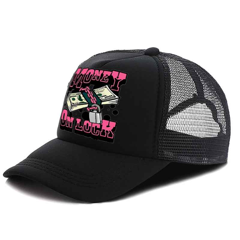 Unisex Money Graphic Mesh Trucker Cap