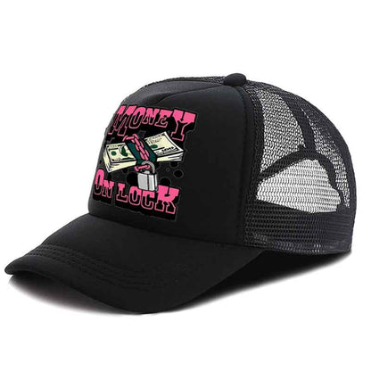 Unisex Money Graphic Mesh Trucker Cap