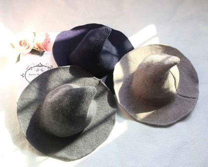 Women's Cotton Wide Brim Halloween Witch Hat
