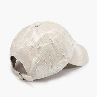 Pink purple distressed cotton cap bold color view