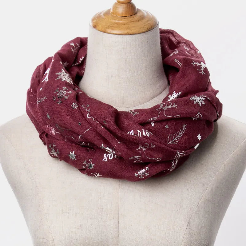 Christmas print winter scarf - product photo 5