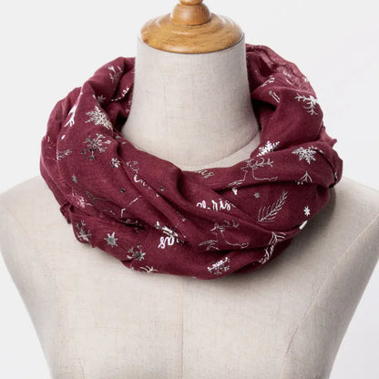 Christmas print winter scarf - product photo 5
