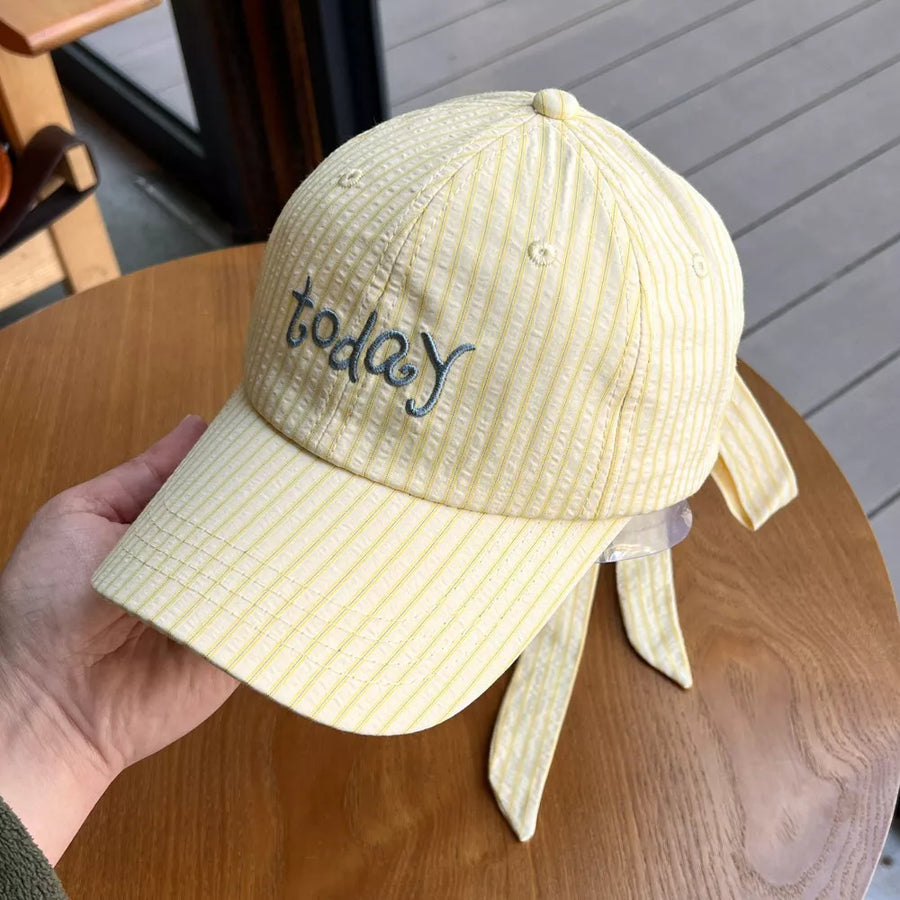 Gorra de Béisbol Bordada a Rayas
