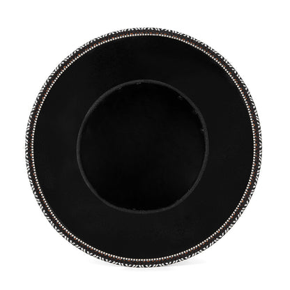 Unisex Halloween Punk Skull Black Top Hat - Black full product view