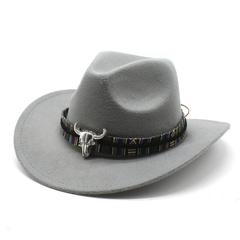 Unisex western felt wide brim cowboy hat - product photo 12