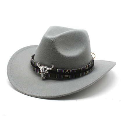 Unisex western felt wide brim cowboy hat - product photo 12