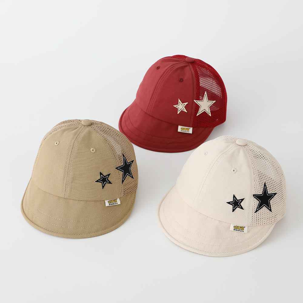 Kids Star Embroidered Mesh Baseball Cap