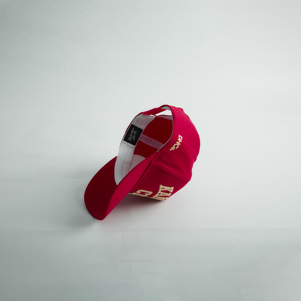 Interior view of the Destination Hat Co. Kansas City Legacy snapback showing the inner band and underside of the bill