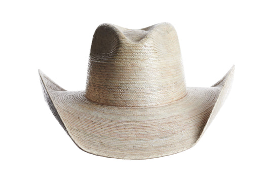 ASN Hats Wildest Dreams natural cowboy hat, front angle showing the crown and brim