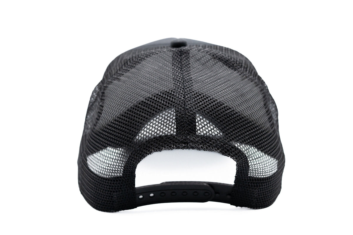 Rey To Z plain rear view of Black mesh and snapback