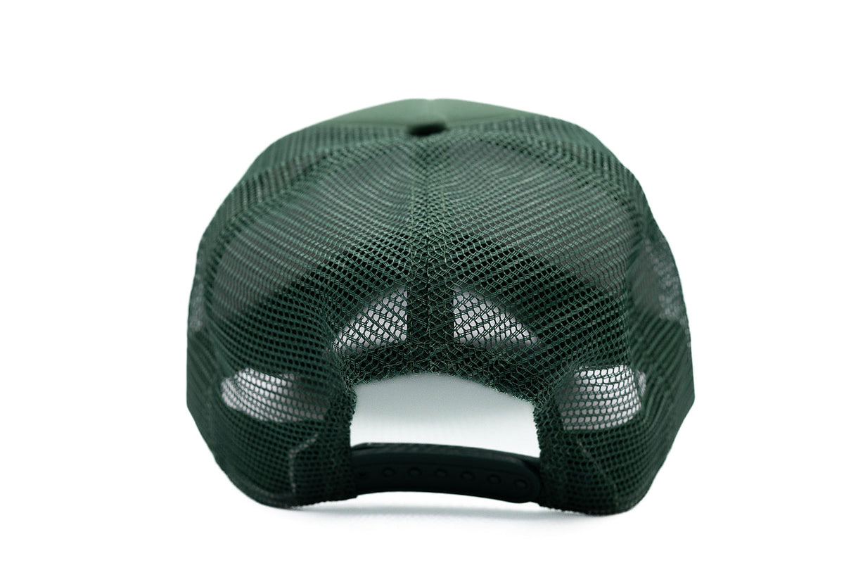 Rey To Z rear view of Dark Green showing the snapback