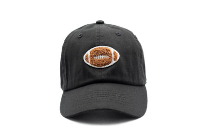 Rey To Z front view of the Black football-patch cap