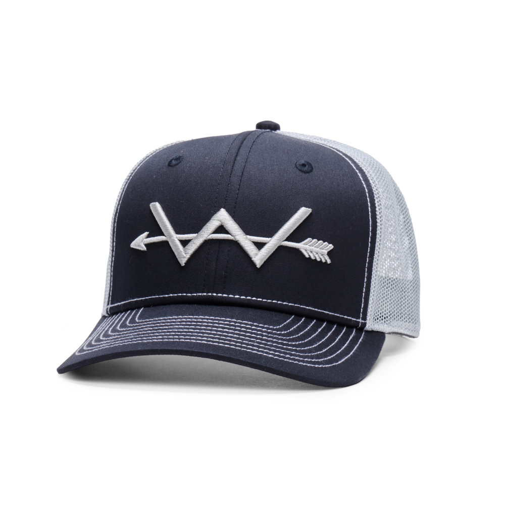 Webb Western The Cowboy cap, angled front showing the embroidered front logo