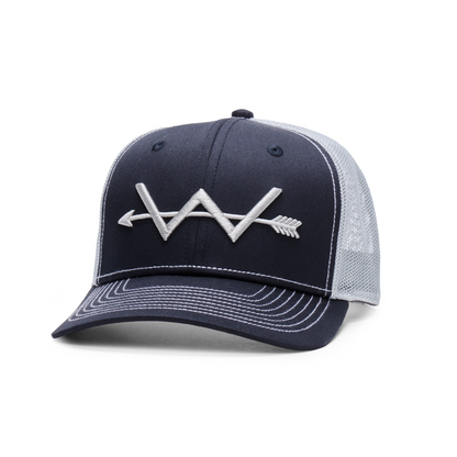 Webb Western The Cowboy cap, angled front showing the embroidered front logo