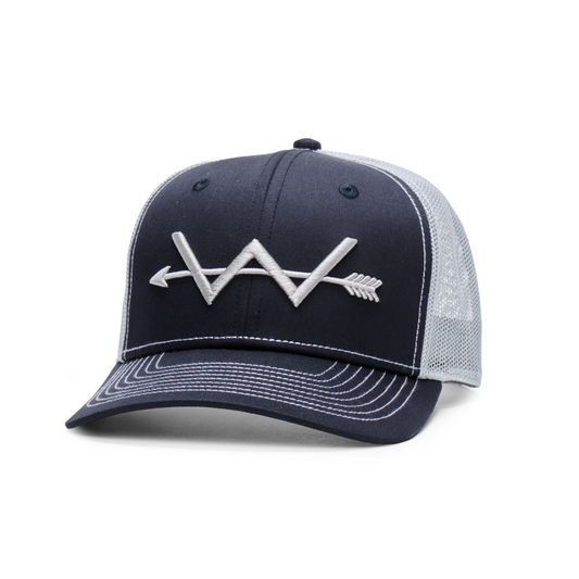 Webb Western The Cowboy cap, angled front showing the embroidered front logo