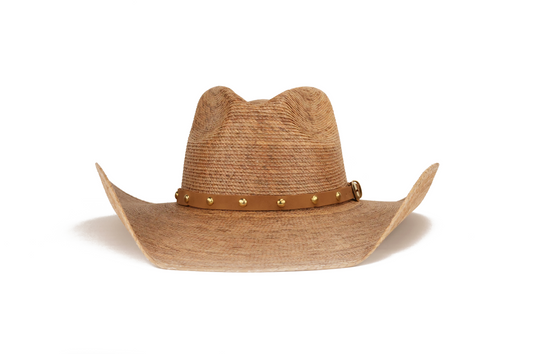 ASN Hats Dakota natural cowboy hat, front angle showing the crown and brim