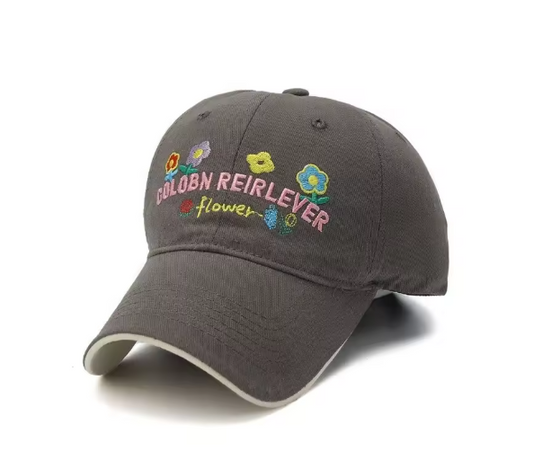 Floral Embroidered Adjustable Baseball Cap