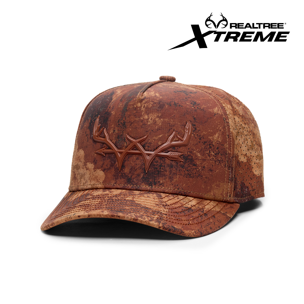 Webb Western Realtree XTREME® (cork) cap, angled front showing the crown design and brim
