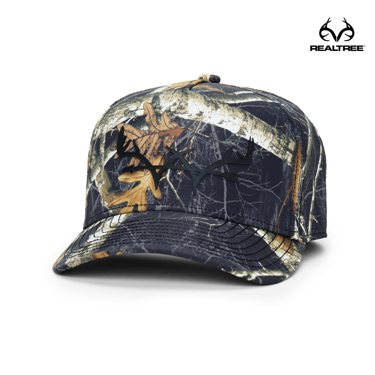 Webb Western Realtree EDGE® (Shadows) cap, angled front showing the crown design and brim
