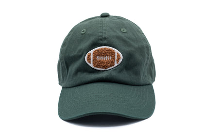 Rey To Z front view of the Hunter Green football-patch cap