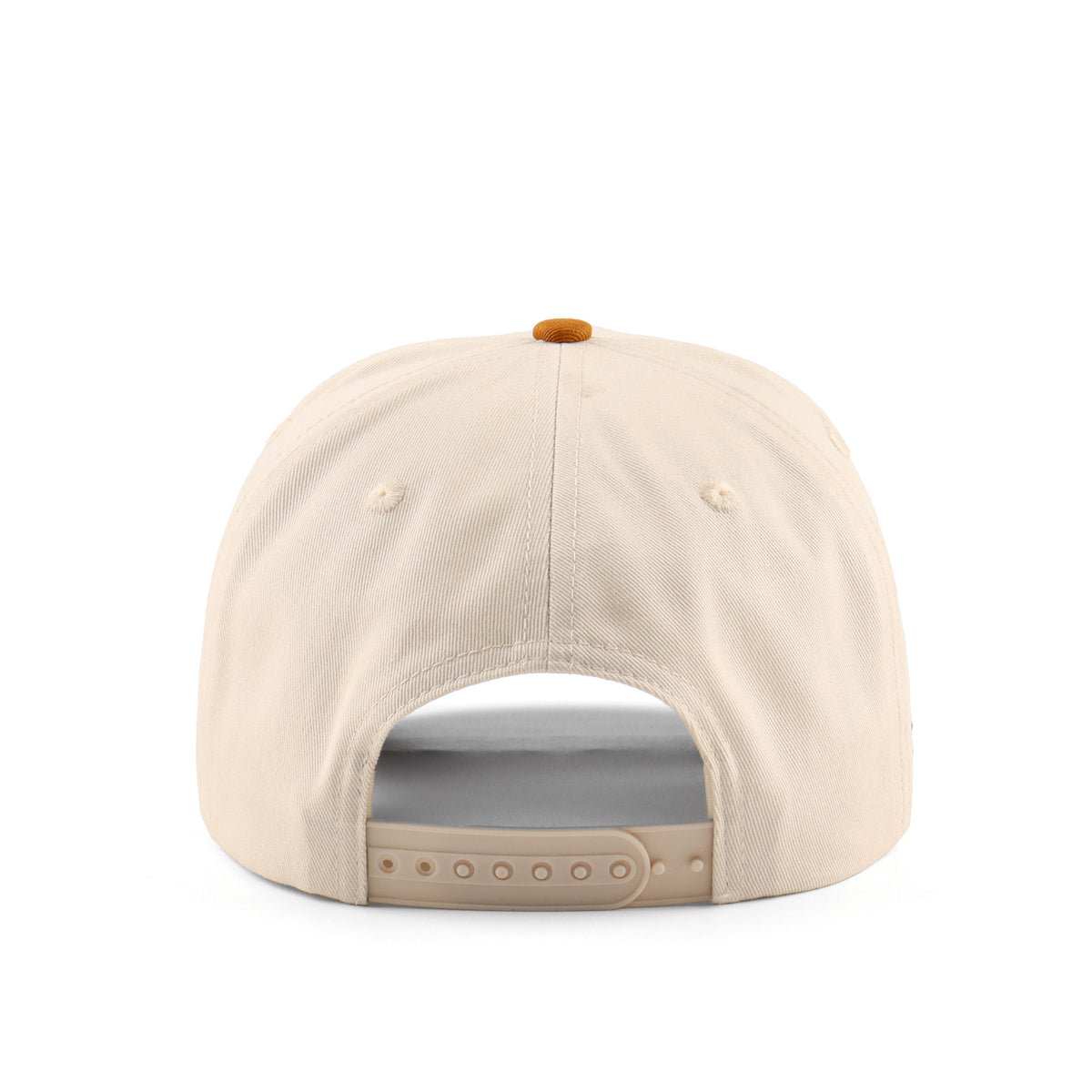 Rear view of the Destination Hat Co. Austin script cap showing the adjustable snapback closure