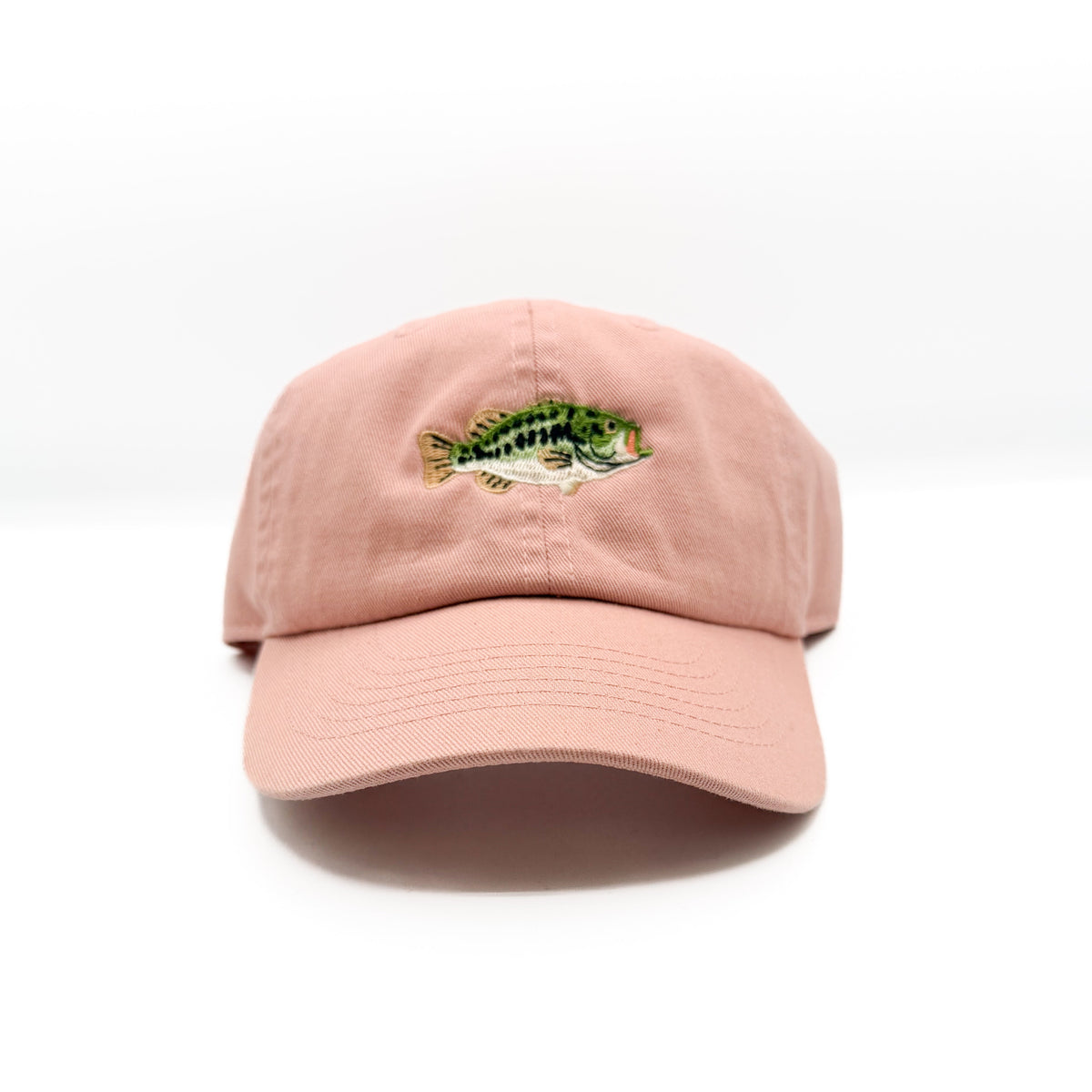 Rey To Z front view of the Dusty Rose bass fish cap