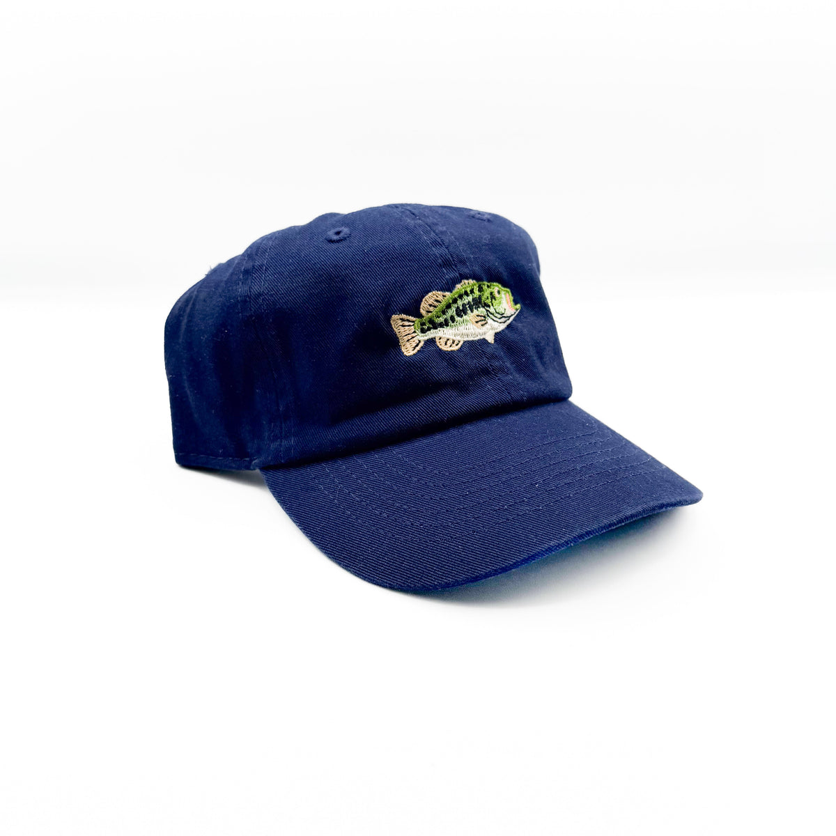 Rey To Z angled view of Navy showing the fish artwork