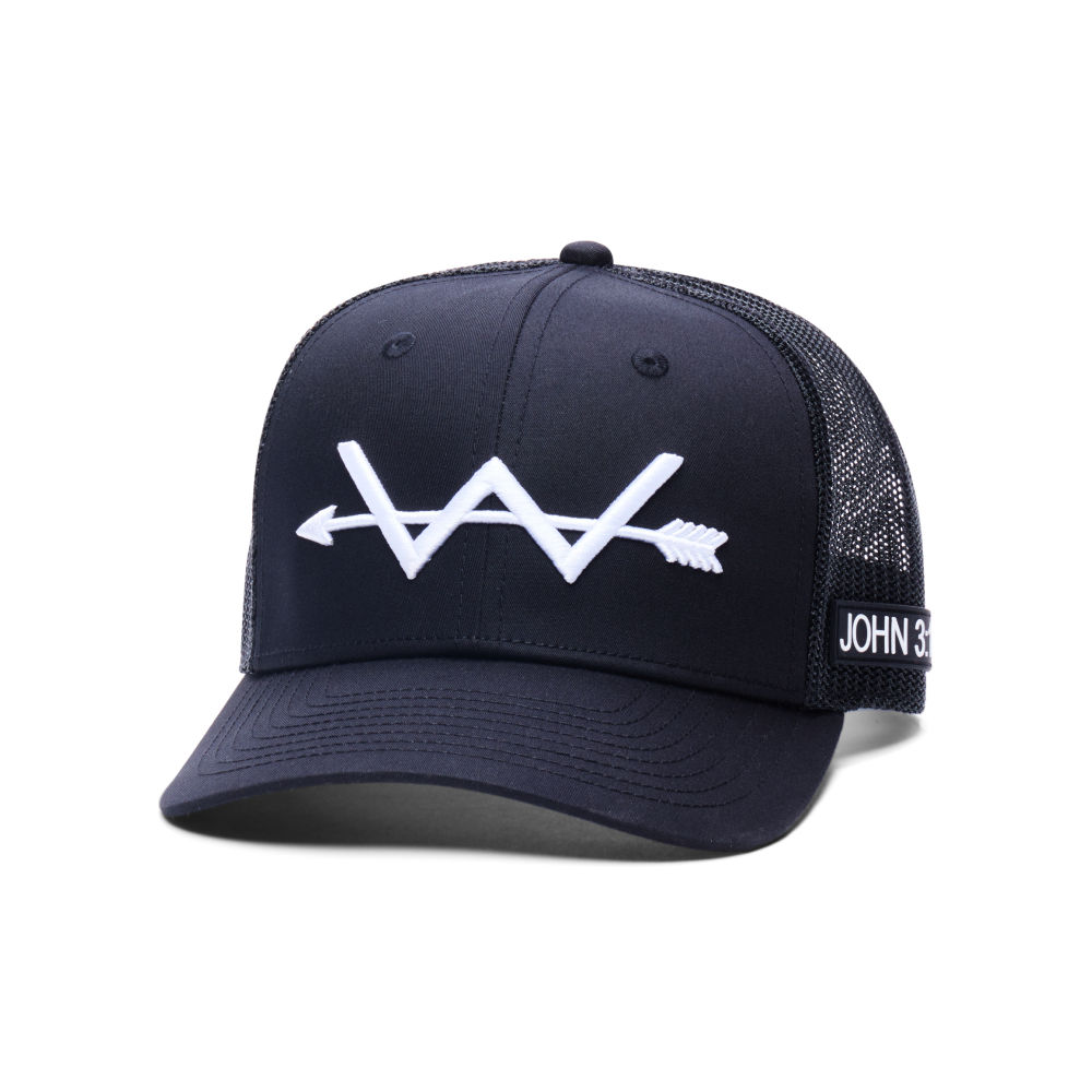 Webb Western John 3:16 (Black) cap, angled front showing the embroidered front logo