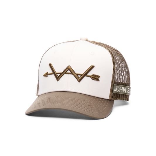 Webb Western John 3:16 (Olive) cap, angled front showing the embroidered front logo
