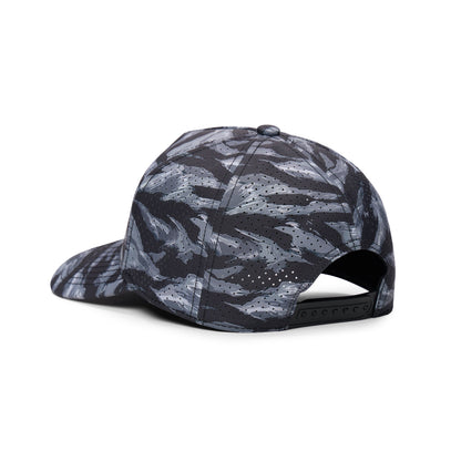 Webb Western Urban Tiger cap, rear angle showing the adjustable snapback closure