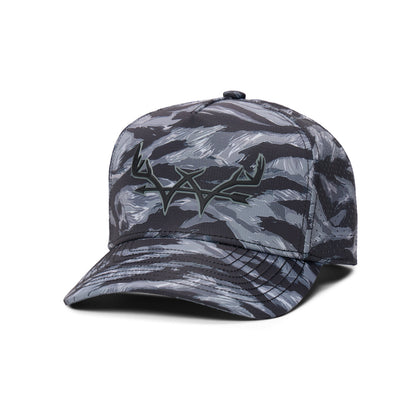 Webb Western Urban Tiger cap, angled front showing the crown design and brim