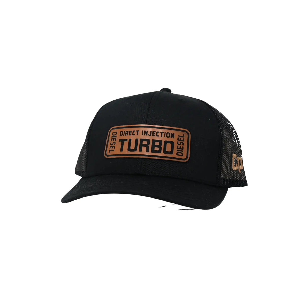 The Mad Hatter Company Turbo- Complete Performance, black mesh trucker with a brown Turbo patch