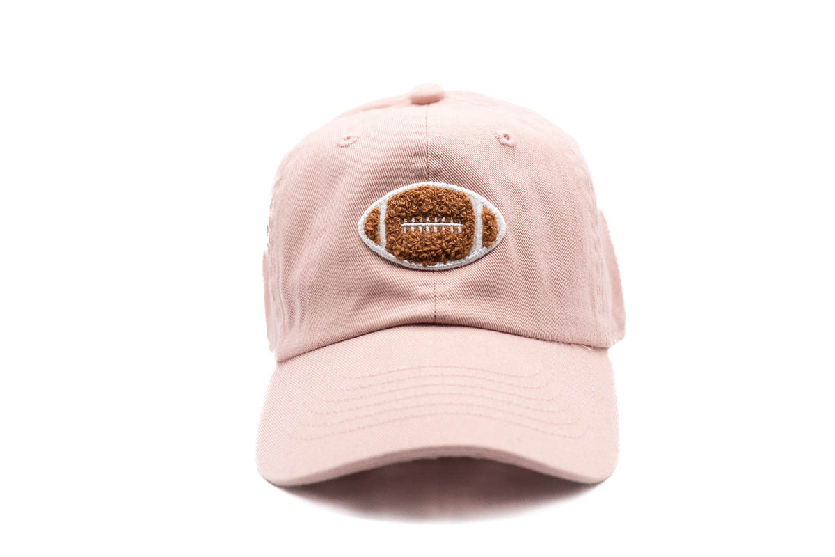 Rey To Z front view of the Dusty Rose football-patch cap