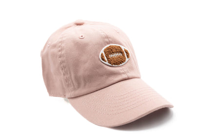 Rey To Z angled view of the Dusty Rose football-patch cap
