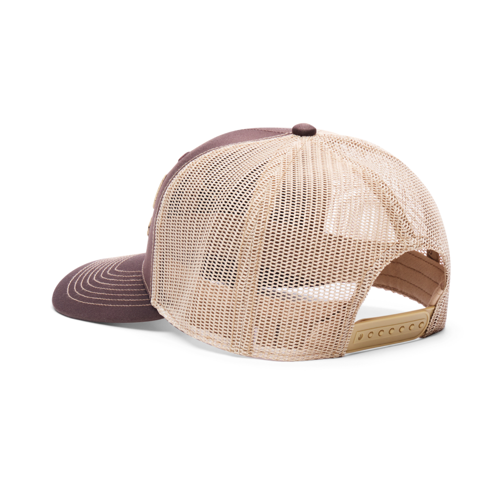 Webb Western Rusty Antler cap, rear angle showing the mesh panels and snapback closure