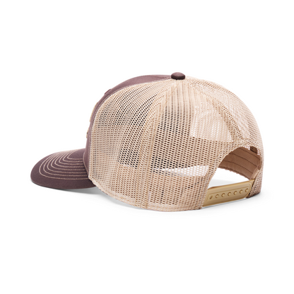 Webb Western Rusty Antler cap, rear angle showing the mesh panels and snapback closure