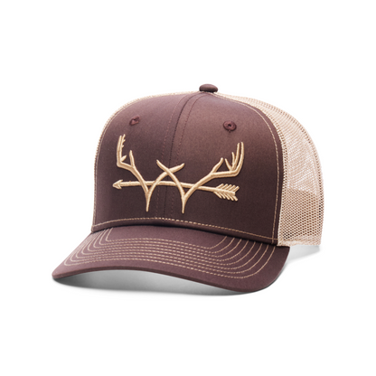 Webb Western Rusty Antler cap, angled front showing the embroidered front logo