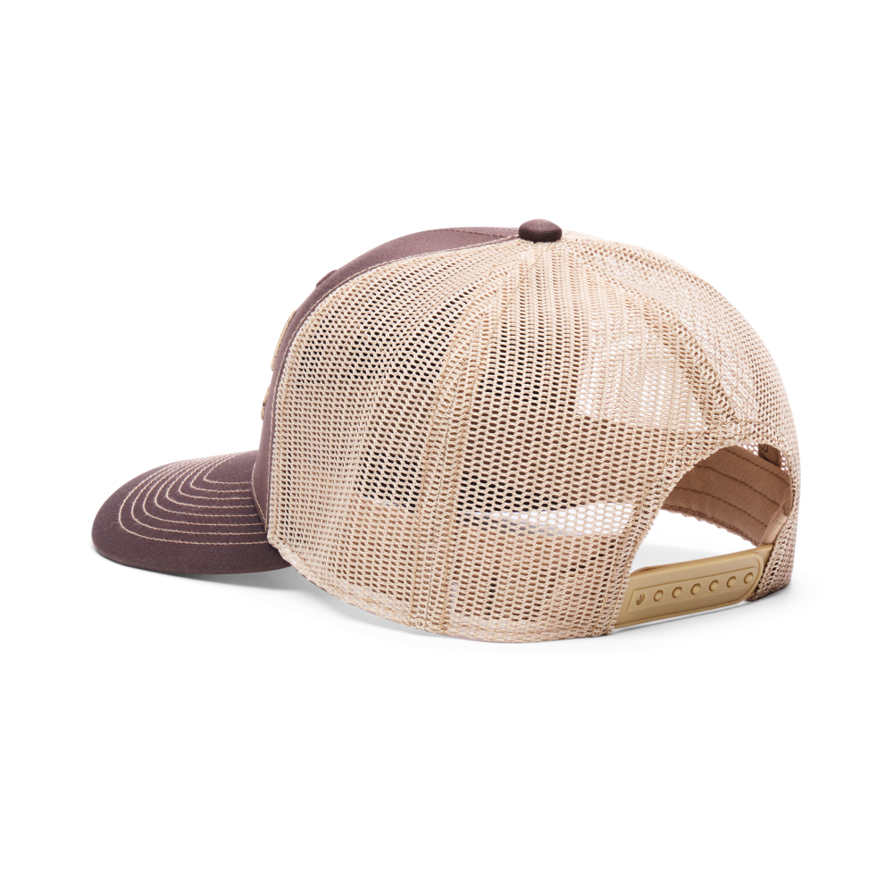 Webb Western Rusty Spur cap, rear angle showing the mesh panels and snapback closure