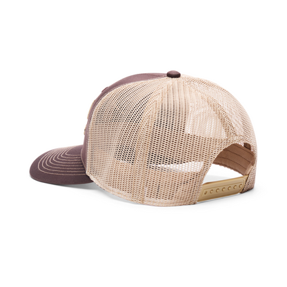 Webb Western Rusty Spur cap, rear angle showing the mesh panels and snapback closure