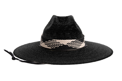ASN Hats Surfer Boi Black black fedora hat, front angle showing the crown and brim