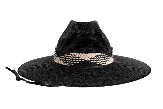 ASN Hats Surfer Boi Black black fedora hat, front angle showing the crown and brim
