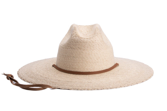 ASN Hats Surfer Boi natural cowboy hat, front angle showing the crown and brim