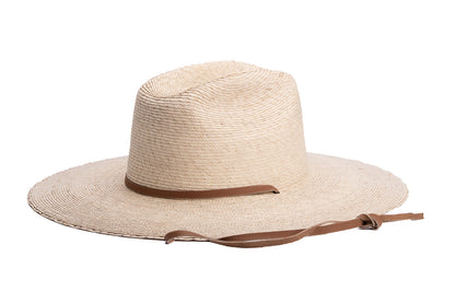 ASN Hats Surfer Boi natural cowboy hat, side profile showing the hatband