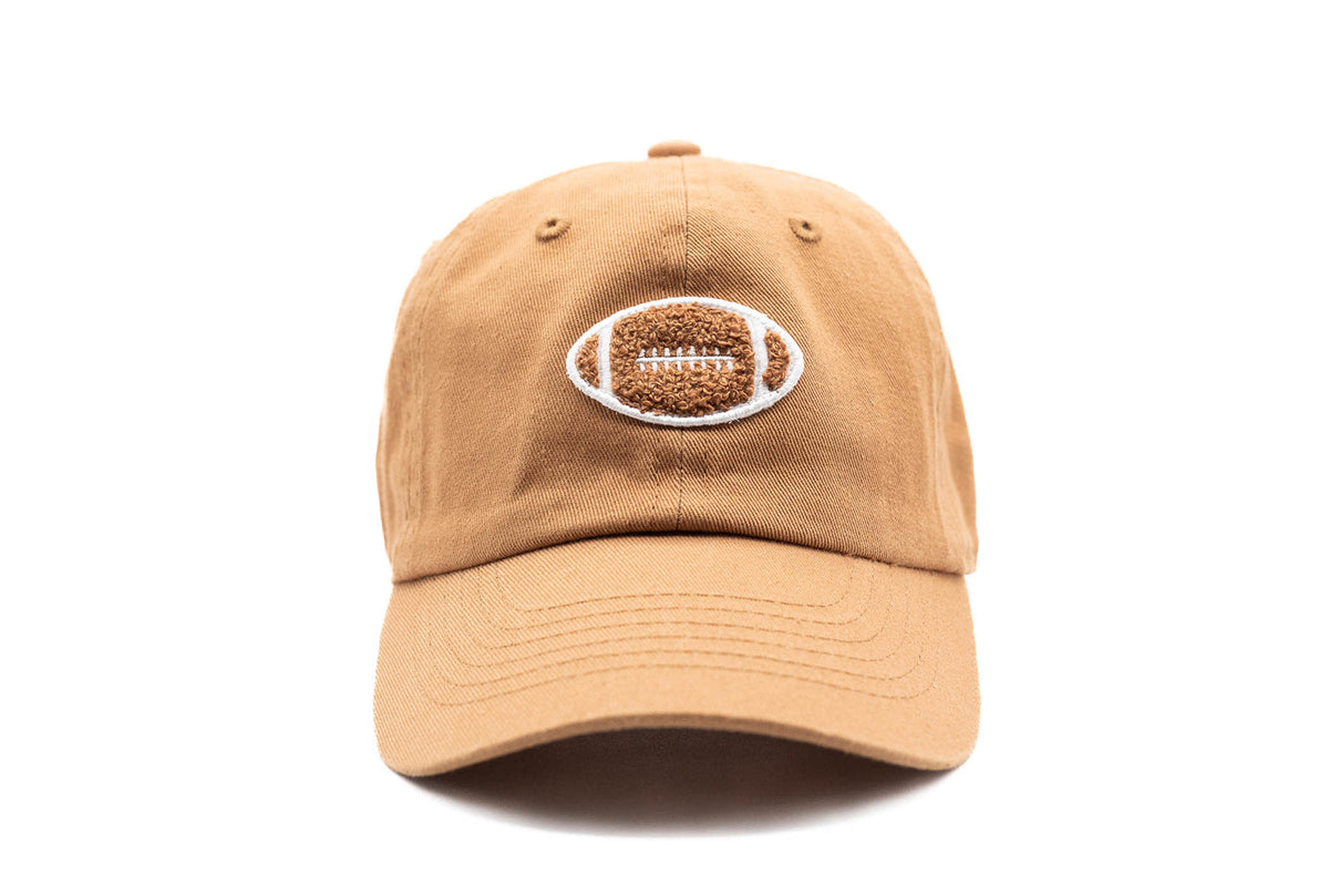 Rey To Z front view of the Terra Cotta football-patch cap
